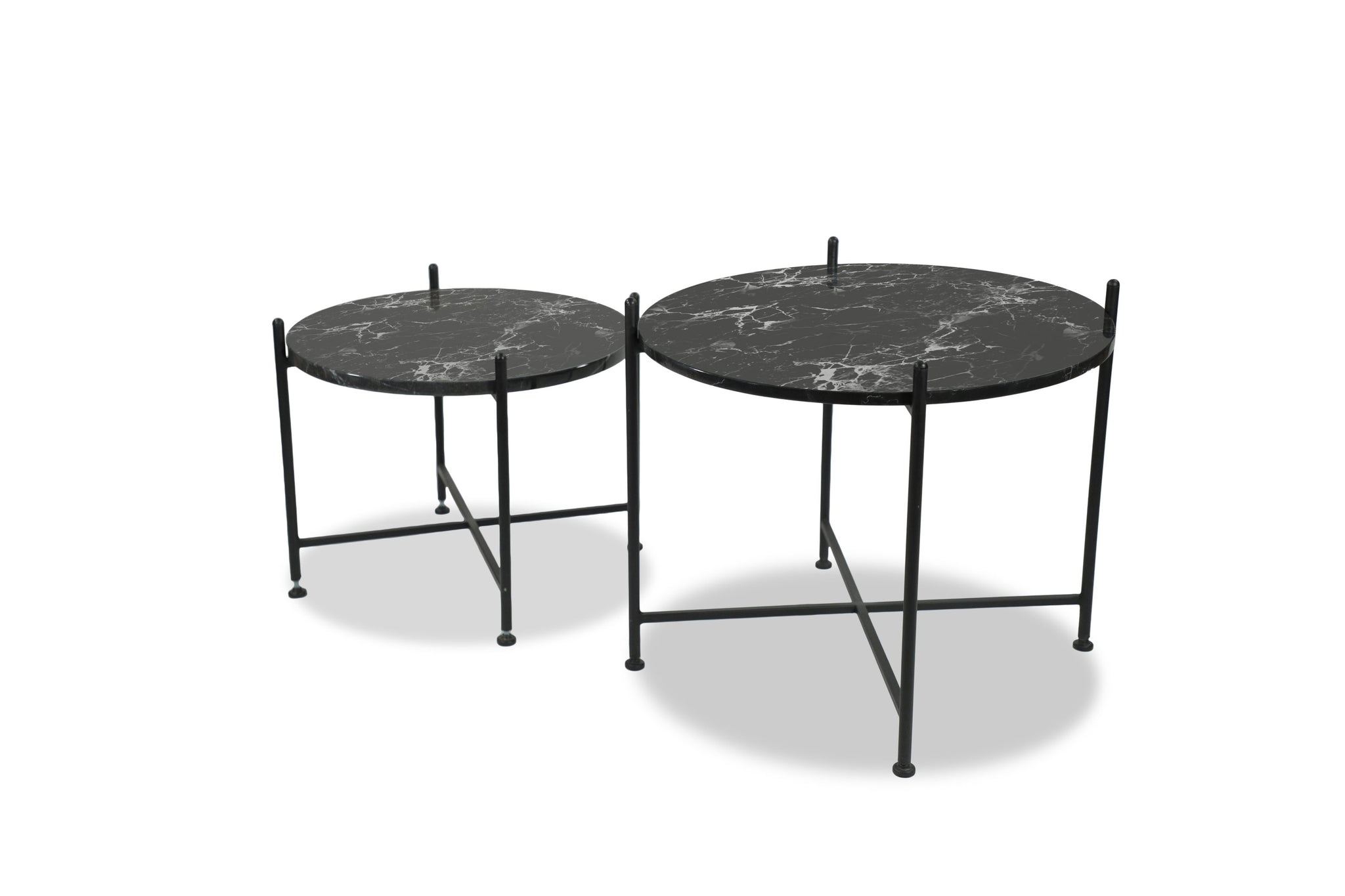 Set de mesas CAJEVA Mármol negro marquina.